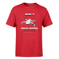 Thumbnail for DJI Mini 2 design on red single side
