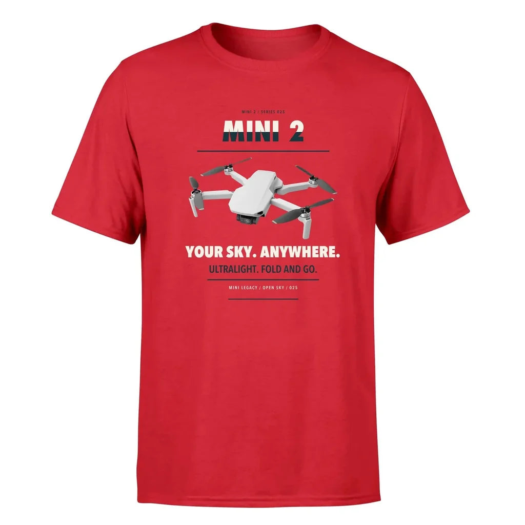 DJI Mini 2 design on red single side