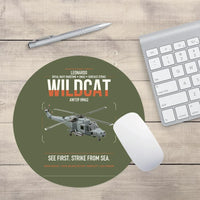 Thumbnail for Leonardo AW159 Wildcat HMA2 design on green army round mouse pad