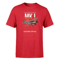 Thumbnail for Fairey Swordfish Mk I design on red t-shirt, single-side print