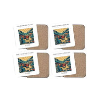 Thumbnail for The Payroll Flight - Designed Coasters design on white 4-pieces-set