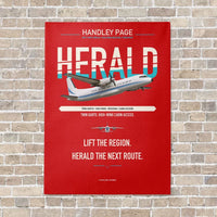 Thumbnail for Handley Page HPR.7 Dart Herald vertical canvas print - no frame - red background
