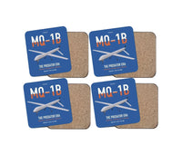Thumbnail for MQ-1B Predator design on blue 4 pieces set coaster