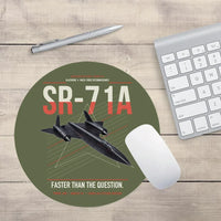 Thumbnail for SR-71A Blackbird design on green army round mouse pad