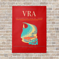 Thumbnail for Juan Gualberto Gómez Airport VRA — Varadero vertical canvas print - no frame - red background