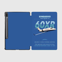 Thumbnail for Bombardier Learjet 60XR design on blue samsung tablet tablet case