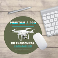 Thumbnail for DJI Phantom 3 Professional design on green army round mouse pad
