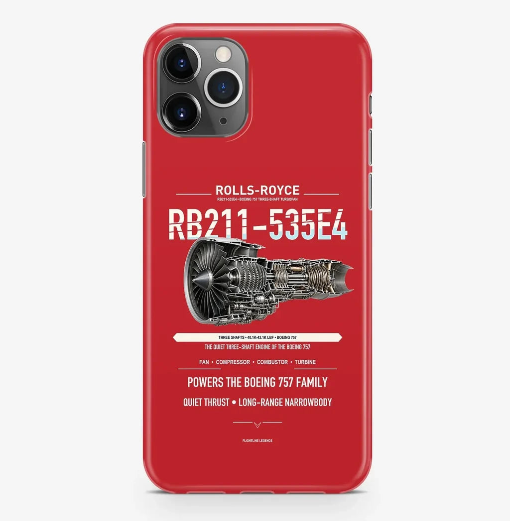 RB211-535E4 Case ProMax design on red iphone case promax