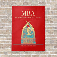 Thumbnail for Moi International Airport MBA — Mombasa vertical canvas print - no frame - red background