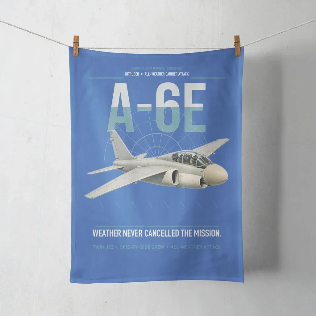 A-6E Intruder design on blue towel