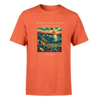 Thumbnail for VINTAGE G4475 - The Ridge Soaring Sunset - Premium T-Shirt design on orange premium t shirt