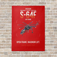 Thumbnail for Erickson S-64F Air Crane vertical canvas print - no frame - red background