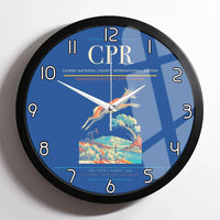 Thumbnail for Casper–Natrona County International Airport (CPR) design on blue framed wall clock