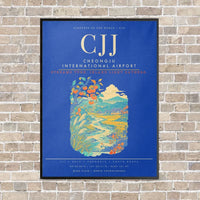 Thumbnail for Cheongju International Airport CJJ - Canvas Framed - Blue