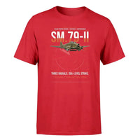 Thumbnail for Savoia-Marchetti SM.79-II Sparviero design on red t-shirt, single-side print