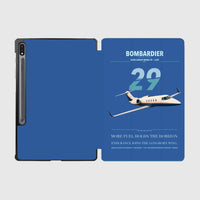 Thumbnail for Bombardier Learjet 29 design on blue samsung tablet tablet case