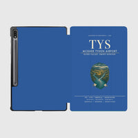Thumbnail for McGhee Tyson Airport Knoxville (TYS) design on blue samsung tablet tablet case