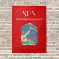 Thumbnail for Friedman Memorial Airport SUN — Hailey vertical canvas print - no frame - red background