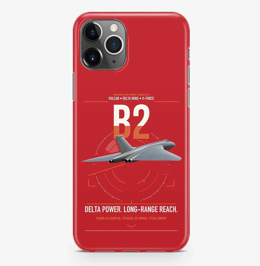 Avro Vulcan B2 design on red magsafe iphone case, for iPhone Pro Max