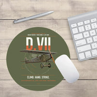 Thumbnail for Fokker D.VII design on green army round mouse pad