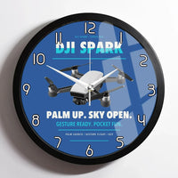 Thumbnail for DJI Spark design on blue framed wall clock