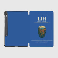 Thumbnail for Līhuʻe Airport (LIH) design on blue samsung tablet tablet case