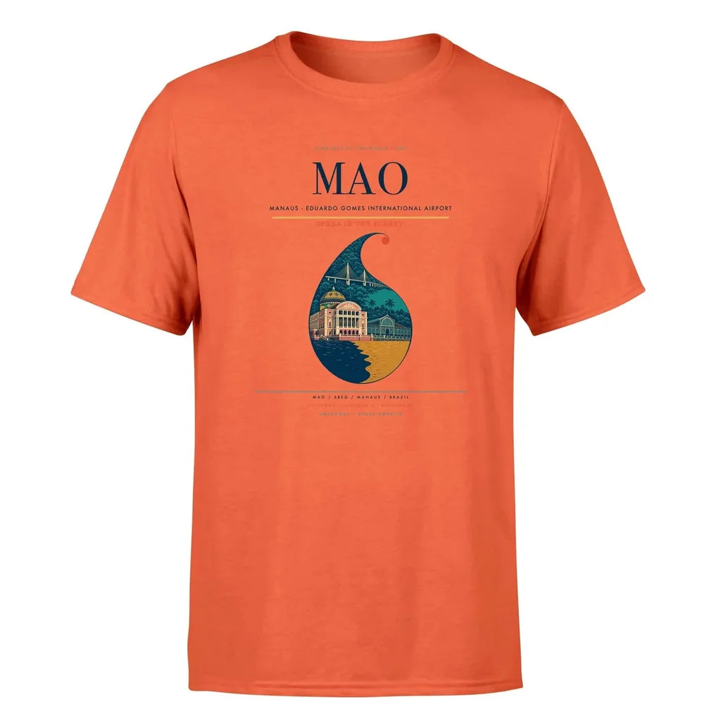 Manaus Airport (MAO) Premium T-Shirt Orange