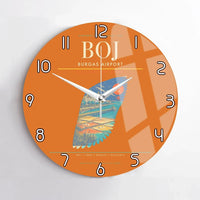 Thumbnail for Burgas Airport BOJ Wall-Clock No-Frame - Orange