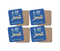 Thumbnail for A-6E Intruder design on blue 4 pieces set coaster