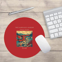 Thumbnail for VINTAGE G4289 - The Salmon Run Charter - Designed Mouse Pads design on red round