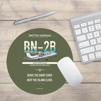 Thumbnail for Britten-Norman BN-2B-26 Islander design on green army round mouse pad