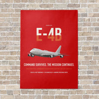 Thumbnail for E-4B Nightwatch vertical canvas print - no frame - red background