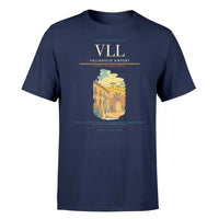 Thumbnail for Valladolid Airport (VLL) T-Shirt single-side front print in Navy Blue | valladolid-airport-vll-double-side-t-shirt