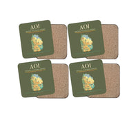 Thumbnail for Ancona Falconara Airport AOI Coaster 4-Pieces-Set - Green Army