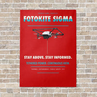 Thumbnail for Fotokite Sigma vertical canvas print - no frame - red background