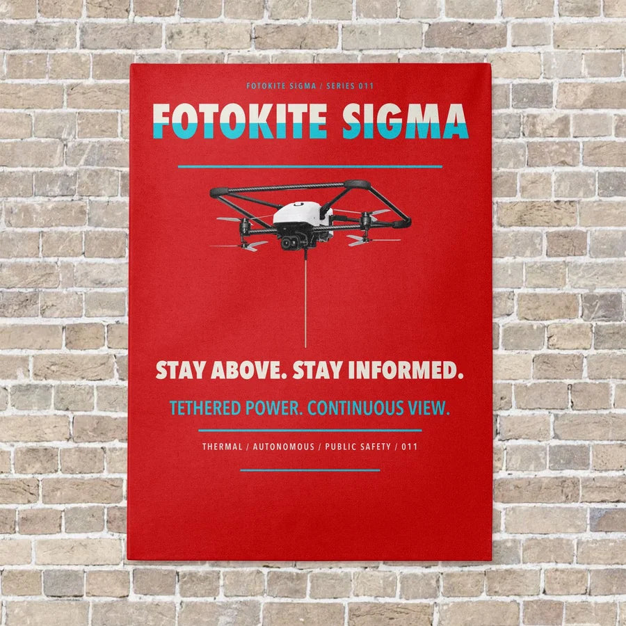 Fotokite Sigma vertical canvas print - no frame - red background