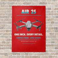 Thumbnail for DJI Air 2S vertical canvas print - no frame - red background
