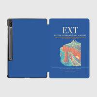 Thumbnail for Exeter International Airport (EXT) design on blue samsung tablet tablet case