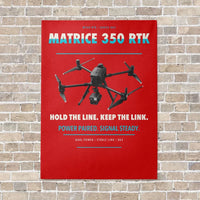 Thumbnail for DJI Matrice 350 RTK vertical canvas print - no frame - red background