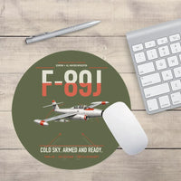 Thumbnail for F-89J Scorpion design on green army round mouse pad