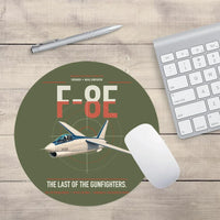 Thumbnail for F-8E Crusader design on green army round mouse pad