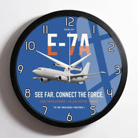 Thumbnail for E-7A Wedgetail design on blue framed wall clock