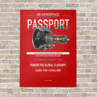 Thumbnail for PASSPORT vertical canvas print - no frame - red background