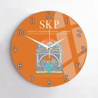 Thumbnail for Skopje International Airport SKP Wall-Clock No-Frame - Orange