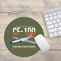 Thumbnail for Avro Canada CF-100 Mk5 Canuck Northern All Weather Interceptor design on green army round mouse pad