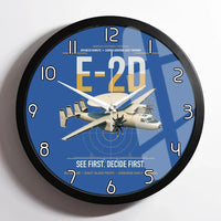 Thumbnail for E-2D Advanced Hawkeye design on blue framed wall clock