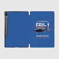 Thumbnail for F6U-1 Pirate Fire Built in the Tail design on blue samsung tablet tablet case