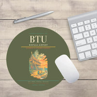 Thumbnail for Bintulu Airport (BTU) design on green army round mouse pad