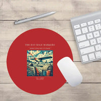 Thumbnail for VINTAGE G4387 - The Hay Bale Markers - Designed Mouse Pads design on red round