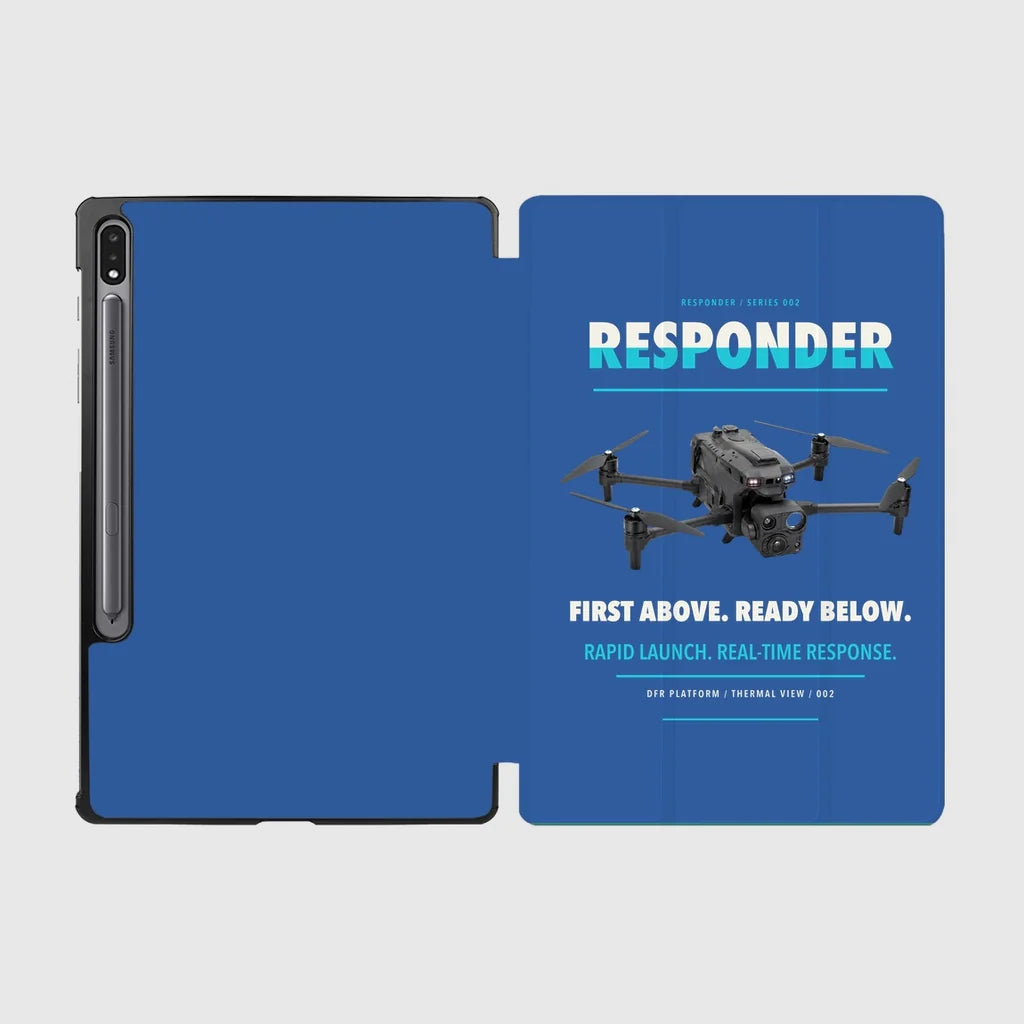 BRINC Responder design on blue samsung tablet tablet case